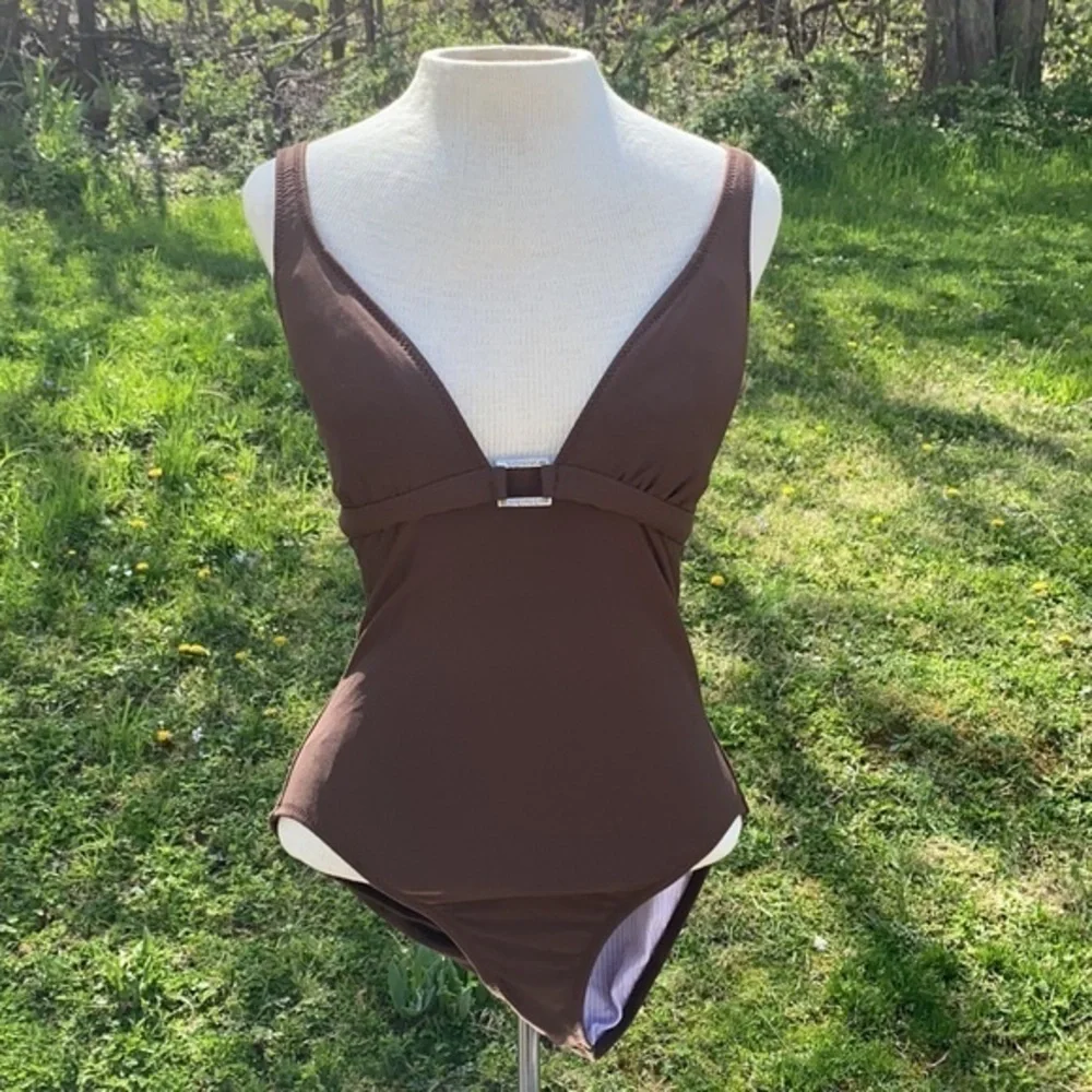 Tommy Hilfiger one piece swimsuit brown size 10
